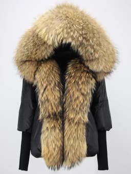OFTBUY 2023 Real Fox Fur Collar Hooded Winter Jacket Women Natural Thick Warm Loose Oversize Duck Down Coat Streetwear Outerwear