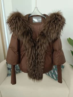 OFTBUY 2023 Real Fox Fur Collar Hooded Winter Jacket Women Natural Thick Warm Loose Oversize Duck Down Coat Streetwear Outerwear