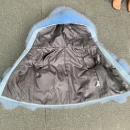 HUAQIUMEISI Children's hooded real fur coat girl boy same style children's Kids fox fur coat children's raccoon fur coat hooded