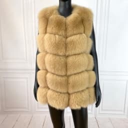 2023 New Women's Winter Real Fur Coat High Quality Natural Fox Fur Vest Fashion Luxurious Warm Sleeveless Dark buckle jacket