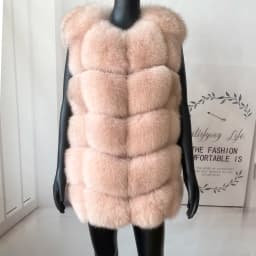 2023 New Women's Winter Real Fur Coat High Quality Natural Fox Fur Vest Fashion Luxurious Warm Sleeveless Dark buckle jacket