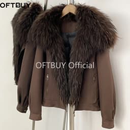 OFTBUY 2026 New Winter Female Duck Down Parka Real Fox Fur Collar Women Natural Fur Warm Jacket Fur Cuffs Casual Coat Outerwear
