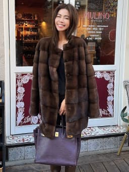 HDHOHR 2026 New100% Real Mink Fur Coat Women Fashion Essential Natural Mink Jacket Winter Thick Warm Long Mink Fur Outerwear