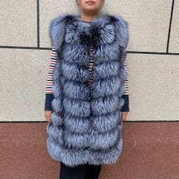 HUA QIU MEI SI Natural Red Fox Fur Jacket for Women's Winter Warmth 100% True Fur Leather Jacket Red Fox Jacket