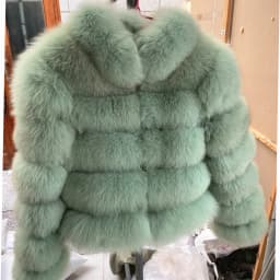 QUEENTINA Fox Fur Coat Real Winter New Outwears Women's Fashion Luxury Jacket High Quality Clothing Natural And Stand Collar