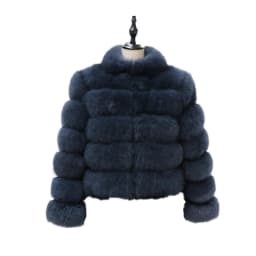 QUEENTINA Fox Fur Coat Real Winter New Outwears Women's Fashion Luxury Jacket High Quality Clothing Natural And Stand Collar