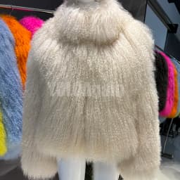 YOLOAgain More Colors High Collar Real Mongolia Sheep Fur Jacket Women 2025 Winter Warm Overcoat