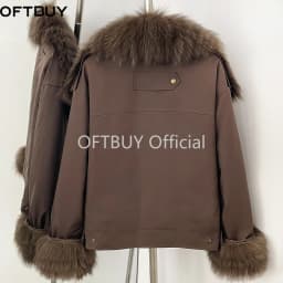 OFTBUY 2026 New Winter Duck Down Women Real Fox Fur Collar Parka Female Warm Puffer Jacket Fur Cuffs Casual Coat Outerwear