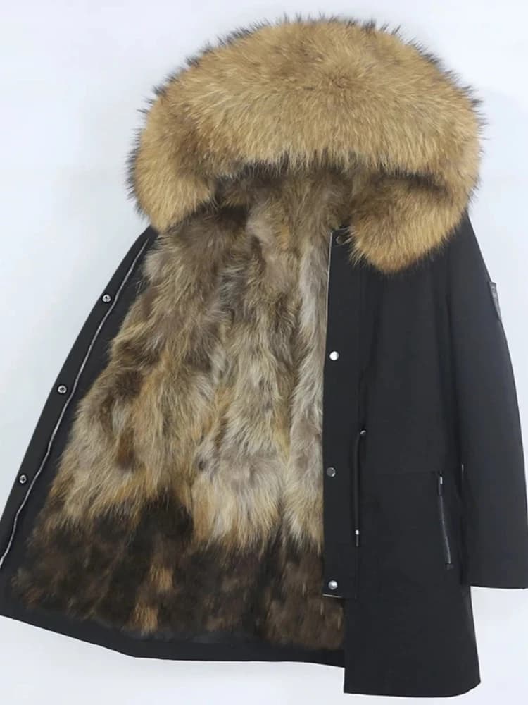 OFTBUY 2025 Men Waterproof Parka Real Fur Coat Winter Jacket Natural Fox Fur Liner Detachable Thick Warm Outerwear Streetwear
