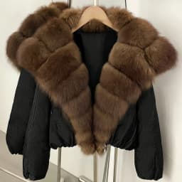 OFTBUY Large Natural Fox Raccoon Fur Parkas Female Outwear Short Puffer Coat Women 2026 New Thick 90% White Duck Down Jacket