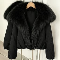 OFTBUY Large Natural Fox Raccoon Fur Parkas Female Outwear Short Puffer Coat Women 2026 New Thick 90% White Duck Down Jacket