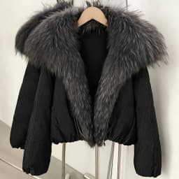 OFTBUY Large Natural Fox Raccoon Fur Parkas Female Outwear Short Puffer Coat Women 2026 New Thick 90% White Duck Down Jacket