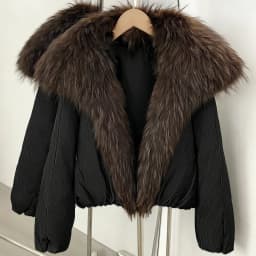 OFTBUY Large Natural Fox Raccoon Fur Parkas Female Outwear Short Puffer Coat Women 2026 New Thick 90% White Duck Down Jacket