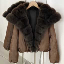 OFTBUY Large Natural Fox Raccoon Fur Parkas Female Outwear Short Puffer Coat Women 2026 New Thick 90% White Duck Down Jacket
