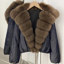 OFTBUY Large Natural Fox Raccoon Fur Parkas Female Outwear Short Puffer Coat Women 2026 New Thick 90% White Duck Down Jacket