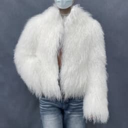 Mongolian Genuine Sheepskin Women's Winter High Quality Fashion Tibetan Sheepskin Jacket New Natural Sheepskin Stand Collar Coat