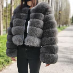 2025 MAOMAOKONG Natural Real Fox Fur Coat Women's Jackets Winter Furry Vest Luxury Beige Khaki Short Leather Female Clothing