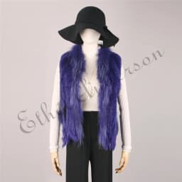 Women's Real Rabbit Fur Vest Knit Natural Leather Tassel Waistcoat Raccoon Fur Collar Winter Knitted Jacket Coat Wholesale