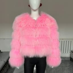BBEIZIRU Women's Real Raccoon Fur Coat Winter Long Sleeve Natural Luxury Thick Warm Jacket for Fashionable Cold Weather