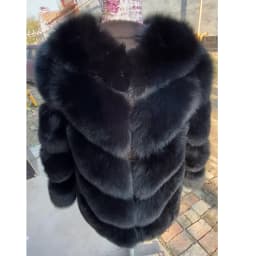 QUEENTINA Natural Fox Fur Coats Fashion New Women's Very Warm And Stylish Jacket Vest Stand Collar Leather Coat Women Winter