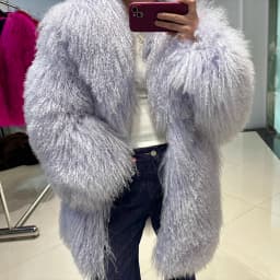YOLOAgain White Mongolia Sheep Fur Jacket Women 2025 Winter Real Fur Jacket Coat