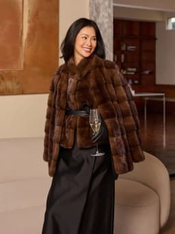 HDHOHR 2026 New Luxury Real Mink Fur Vast Full Pelt Fur Coats Fashion Natural Mink Fur Jackets Winter Female Fur Warm Vast