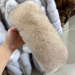 YOLOAgain Real Fox Fur Headband Women Lady Warm Soft Good Elastic Genuine Fox Fur Ring Scarves