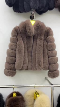 Fashion Winter Warm Real Fur Coat Women's Natural Natural Fox Fur Coats Fur Furry Leather And Skin Long Sleeve Short Jackets