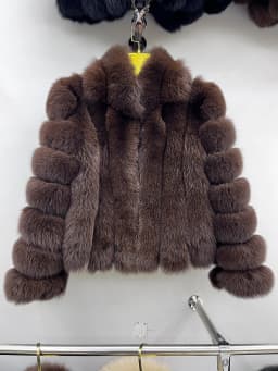 Fashion Winter Warm Real Fur Coat Women's Natural Natural Fox Fur Coats Fur Furry Leather And Skin Long Sleeve Short Jackets
