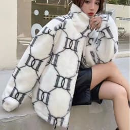 Double-Sided Long Plush Jacket Women's Loose Fit Winter Coat Thickened Cotton Lamb Fur Casual Style Fashion Outerwear
