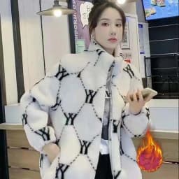 Double-Sided Long Plush Jacket Women's Loose Fit Winter Coat Thickened Cotton Lamb Fur Casual Style Fashion Outerwear
