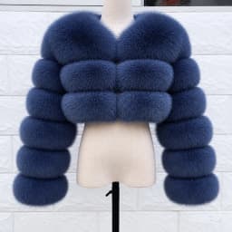 QUEENTINA Real Fox Fur Coat 30cm Women'S New Fashion Winter Leather And Skin White Clothing Natural New In Coats & Jackets