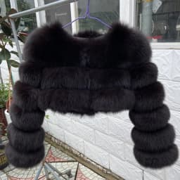 QUEENTINA Real Fox Fur Coat 30cm Women'S New Fashion Winter Leather And Skin White Clothing Natural New In Coats & Jackets