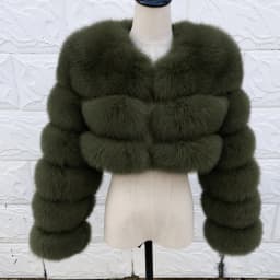 QUEENTINA Real Fox Fur Coat 30cm Women'S New Fashion Winter Leather And Skin White Clothing Natural New In Coats & Jackets