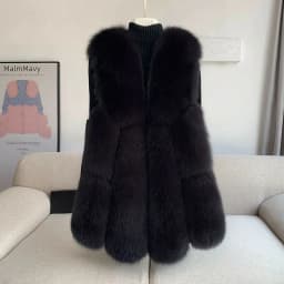 Fox Fur Short Vest Women's 2023 New Full Leather Fur Tank Top with Slender Temperament and Winter Fur Integrated Coat