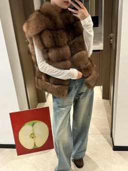 Elegant Fur Jacket Women's Fashion Slimming Thickened Vest Fur Leather Outerwear Autumn Winter High-End Sensation Eco-Fri...