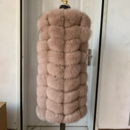 HUA QIU MEI SI Natural Fox Fur Vest Long Style Lady Warm Vest Multicolor 100% Natural Fur Coat Fox Fur Vest