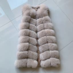 HUA QIU MEI SI Natural Fox Fur Vest Long Style Lady Warm Vest Multicolor 100% Natural Fur Coat Fox Fur Vest
