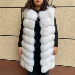 HUA QIU MEI SI Natural Fox Fur Vest Long Style Lady Warm Vest Multicolor 100% Natural Fur Coat Fox Fur Vest