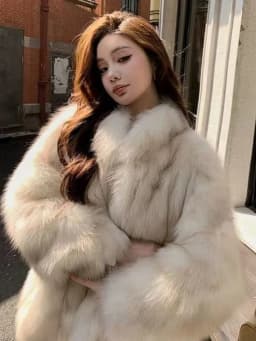 Sun Island New Whole Skin Fur Coat Women Winter Stand Collar Slimming Popular Mink Fur Long Sleeve Coat Warmth Commute Style