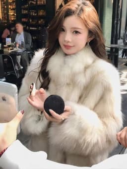 Sun Island New Whole Skin Fur Coat Women Winter Stand Collar Slimming Popular Mink Fur Long Sleeve Coat Warmth Commute Style