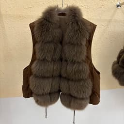 Luxury Women Genuine Fox Fur Goose Down Vest Stand Collar Sleeveless Gilet Winter Thick Warm Short Outerwear Fashion Waistcoat