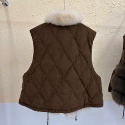 Luxury Women Genuine Fox Fur Goose Down Vest Stand Collar Sleeveless Gilet Winter Thick Warm Short Outerwear Fashion Waistcoat