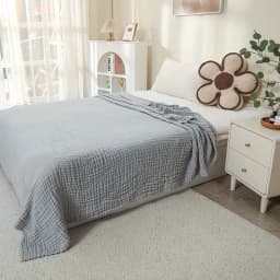 Simple Muslin Summer Blanket 100% Cotton Breathable Skin-friendly Lightweight Bed Blanket 6 Layer Couch Sofa Blankets for Throw