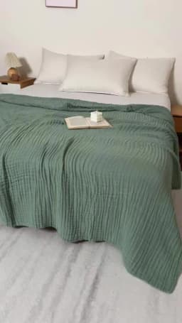 Simple Muslin Summer Blanket 100% Cotton Breathable Skin-friendly Lightweight Bed Blanket 6 Layer Couch Sofa Blankets for Throw
