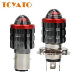 H4 LED Motorcycle H6 LED Moto Motorcycle Headlight White Yellow Bulbs Lens High Low Beam Lamp Motorbike Lamp Scooter