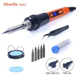 100W Digital Electric Soldering Iron Kit Set Temperature Adjustable 928D Welding Tool Ceramic Heater Soldering Tips Rework