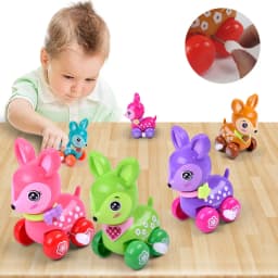 NEW Cute Cartoon Animal Deer Wind Up Toys Colorful Clockwork Spring Newborn Toys Running Toy for Gifts