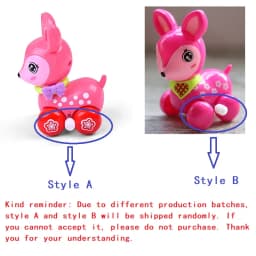 NEW Cute Cartoon Animal Deer Wind Up Toys Colorful Clockwork Spring Newborn Toys Running Toy for Gifts