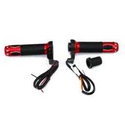 LMoDri Motorcycle Hot Grip Motorbike ATV Scooter Electric Heated Grips 22mm 7/8" Handlebar Hand Warmer Aluminum 12V